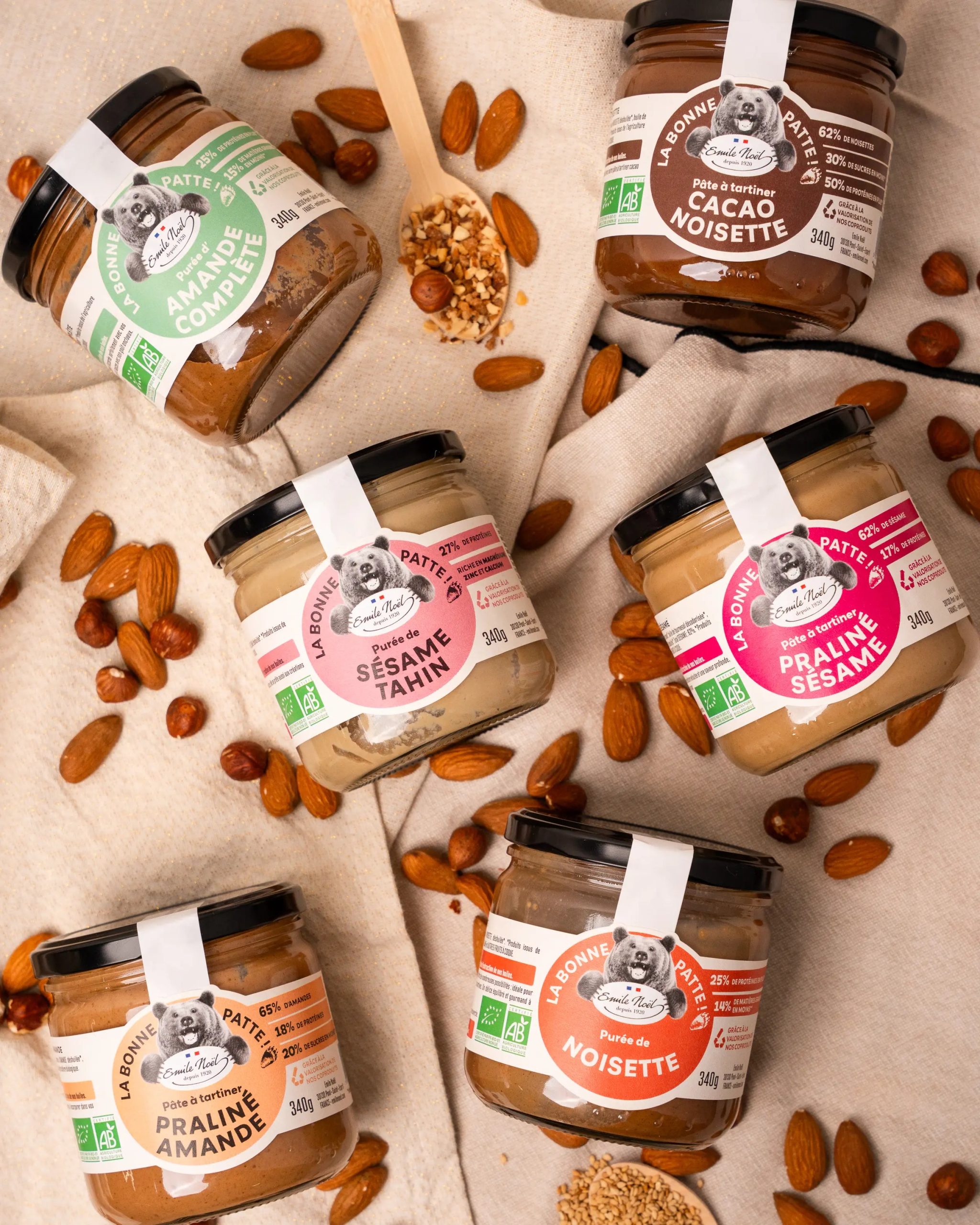 Produits La Bonne Patte d’Émile Noël à base de farine de tourteau